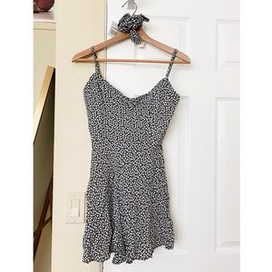 Skort Romper Matching Scrunchie